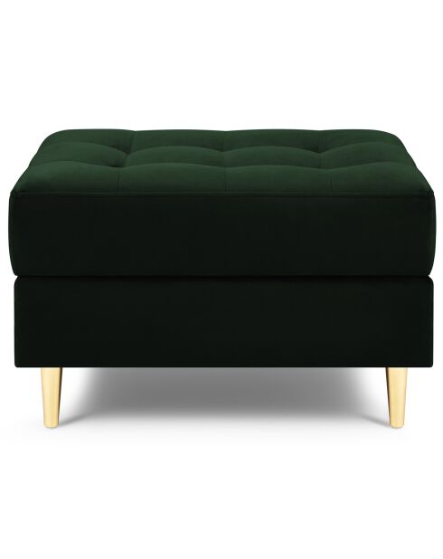 Pouf Velours Santo vert bouteille - 60x70x46 cm