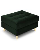 Pouf Velours Santo vert bouteille - 60x70x46 cm
