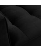 Fauteuil Velours Santo noir - 80x90x90 cm