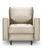 Fauteuil Velours Santo beige - 80x90x90 cm