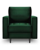 Fauteuil Velours Santo vert bouteille - 80x90x90 cm