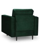 Fauteuil Velours Santo vert bouteille - 80x90x90 cm