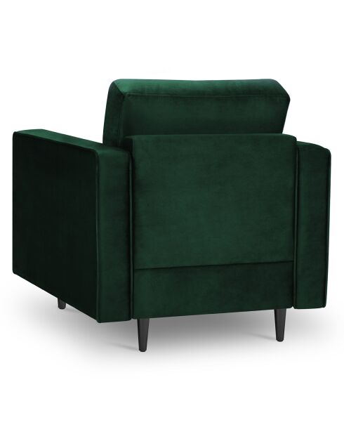 Fauteuil Velours Santo vert bouteille - 80x90x90 cm