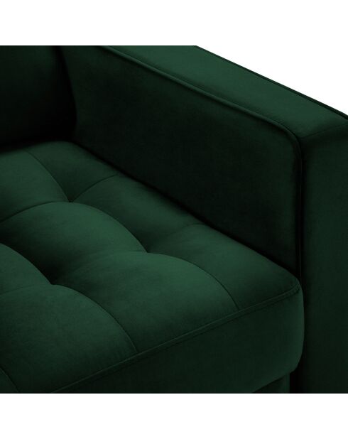 Fauteuil Velours Santo vert bouteille - 80x90x90 cm