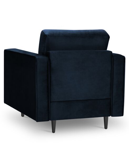Fauteuil Velours Santo bleu roi - 80x90x90 cm