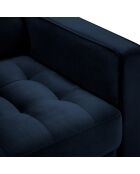 Fauteuil Velours Santo bleu roi - 80x90x90 cm