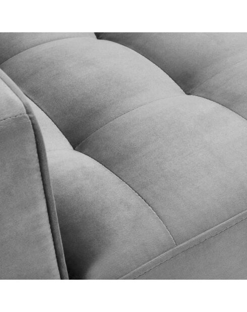 Fauteuil Velours Santo gris - 80x90x90 cm