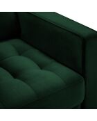 Fauteuil Velours Santo vert bouteille - 80x90x90 cm