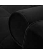 Canapé d'angle Droit Velours Convertible avec Coffre Santo 5 Places noir - 240x175x96 cm