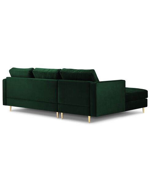 Santo Velours Linkerhoekbank 4-zits fles groen - 236x170x90 cm