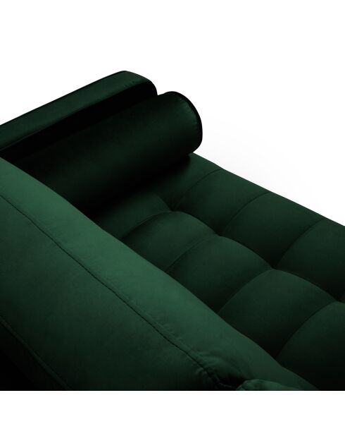 Samtsofa Santo 3-Sitzer, flaschengrün — 219 x 90 x 90 cm