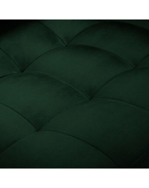Canapé Velours Santo 3 Places vert bouteille - 219x90x90 cm