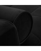 Canapé Velours Convertible avec Coffre Santo 3 Places noir - 225x100x96 cm