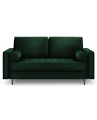 Canapé Velours Santo 2 Places vert bouteille - 174x90x90 cm
