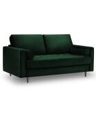 Canapé Velours Santo 2 Places vert bouteille - 174x90x90 cm