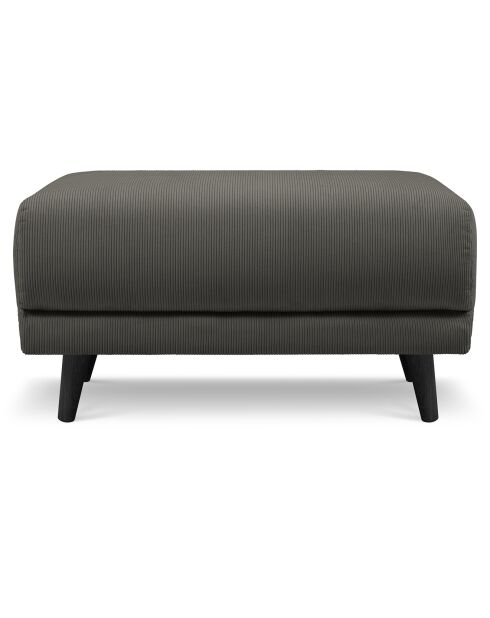 Pouf Velours Côtelé Giorgio gris foncé - 70x83x46 cm