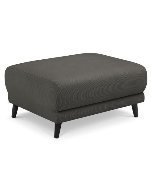 Pouf Velours Côtelé Giorgio gris foncé - 70x83x46 cm