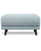 Pouf Velours Côtelé Giorgio bleu clair - 70x83x46 cm