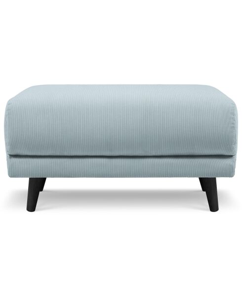 Pouf Velours Côtelé Giorgio bleu clair - 70x83x46 cm