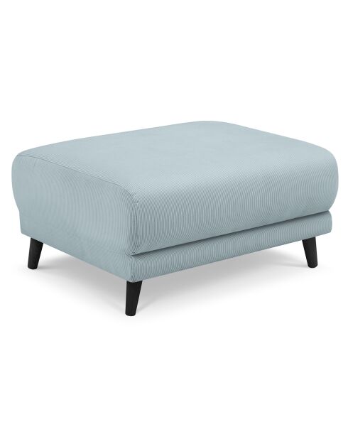Pouf Velours Côtelé Giorgio bleu clair - 70x83x46 cm