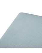 Pouf Velours Côtelé Giorgio bleu clair - 70x83x46 cm