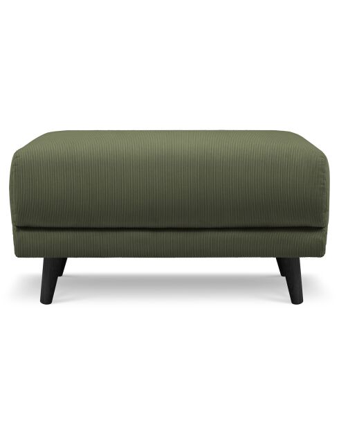 Pouf Velours Côtelé Giorgio vert - 70x83x46 cm