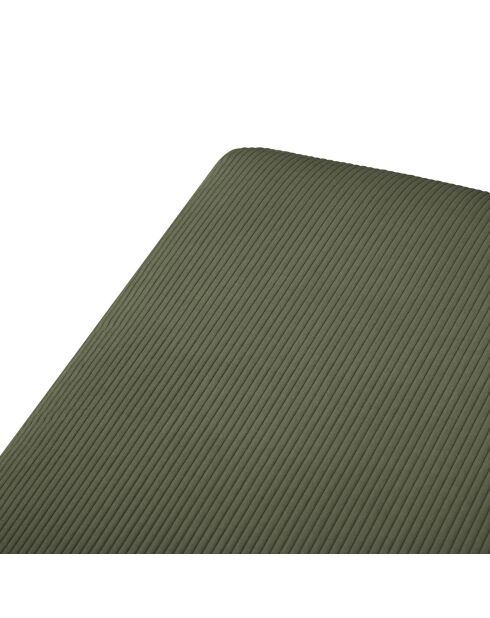 Pouf Velours Côtelé Giorgio vert - 70x83x46 cm