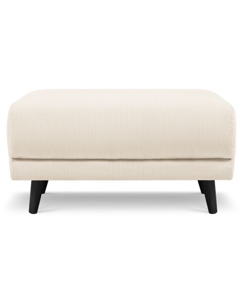 Pouf Velours Côtelé Giorgio beige clair - 70x83x46 cm