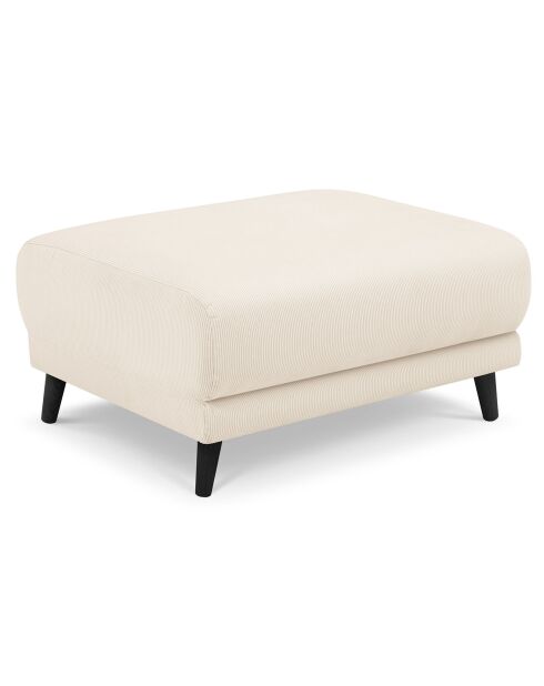 Pouf Velours Côtelé Giorgio beige clair - 70x83x46 cm