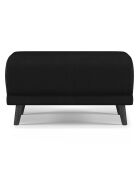 Pouf Velours Giorgio noir - 70x83x46 cm
