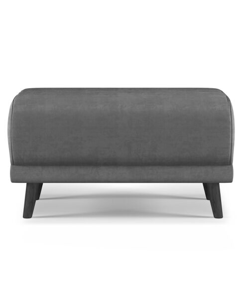 Pouf Velours Giorgio gris - 70x83x46 cm