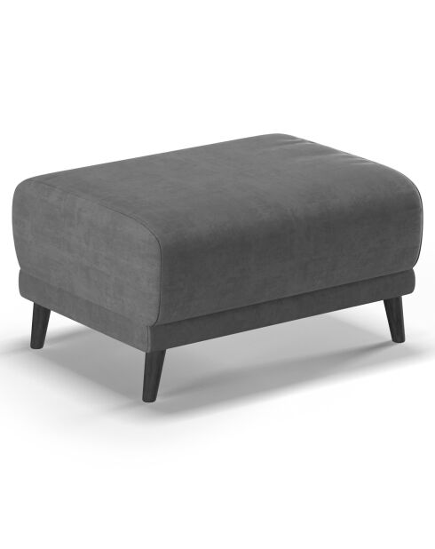 Pouf Velours Giorgio gris - 70x83x46 cm