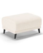 Pouf Velours Giorgio beige clair - 70x83x46 cm