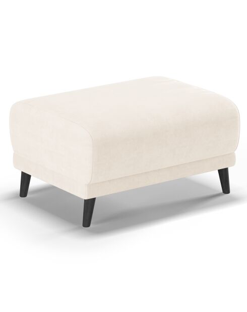 Pouf Velours Giorgio beige clair - 70x83x46 cm