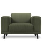 Fauteuil Velours Côtelé Giorgio vert - 113x92x74 cm