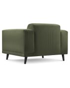 Fauteuil Velours Côtelé Giorgio vert - 113x92x74 cm