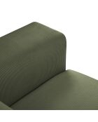 Fauteuil Velours Côtelé Giorgio vert - 113x92x74 cm