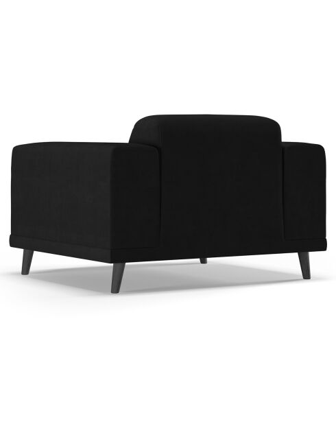 Fauteuil Velours Giorgio noir - 113x92x74 cm
