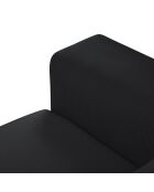 Canapé d'angle Droit Giorgio Velours Côtelé 5 Places noir - 262x185x74 cm
