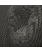 Canapé d'angle Droit Giorgio Velours Côtelé 5 Places gris foncé - 262x185x74 cm