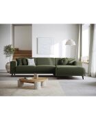 Canapé d'angle Droit Giorgio Velours Côtelé 5 Places vert - 262x185x74 cm