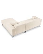 Canapé d'angle Droit Giorgio Velours Côtelé 5 Places beige clair - 262x185x74 cm