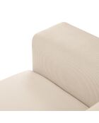 Canapé d'angle Droit Giorgio Velours Côtelé 5 Places beige clair - 262x185x74 cm