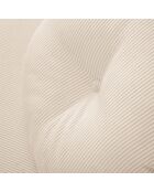 Canapé d'angle Droit Giorgio Velours Côtelé 5 Places beige clair - 262x185x74 cm
