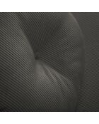 Canapé d'angle Gauche Giorgio Velours Côtelé 5 Places gris foncé - 262x185x74 cm