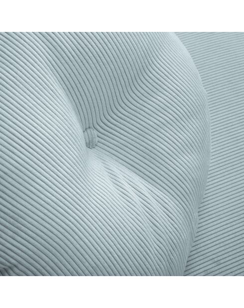 Canapé d'angle Gauche Giorgio Velours Côtelé 5 Places bleu clair - 262x185x74 cm