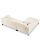 Canapé d'angle Gauche Giorgio Velours Côtelé 5 Places beige clair - 262x185x74 cm