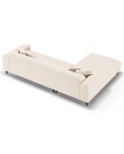 Canapé d'angle Gauche Velours Giorgio 5 Places beige clair - 262x185x74 cm