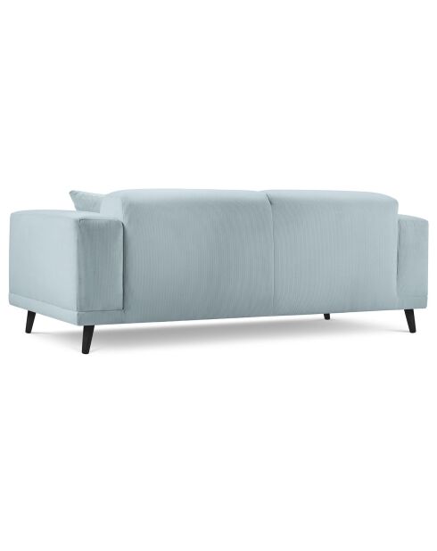 Canapé Giorgio Velours Côtelé 3 Places bleu clair - 203x92x74 cm