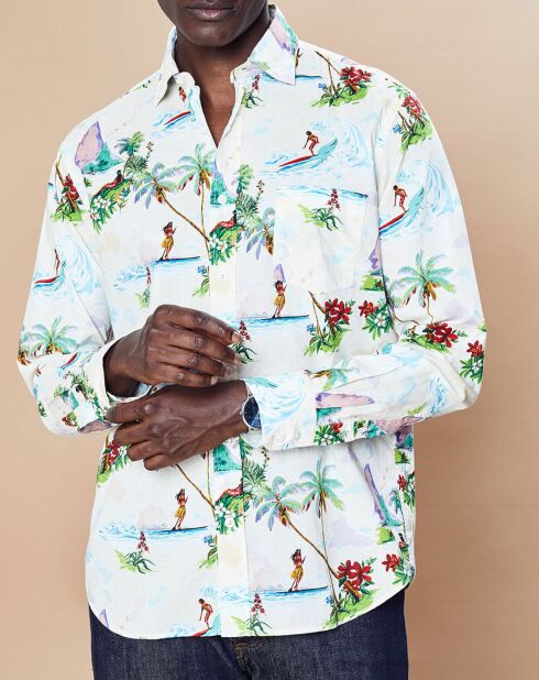 Chemise regular Paul toucan blanc/multicolore